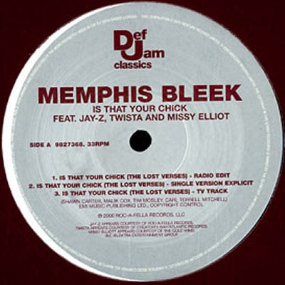 MEMPHIS BLEEK - Is That Your Chick (The Lost Verses) Feat. Jay Z, Twista & Missy Elliot / All Types Of Shit.