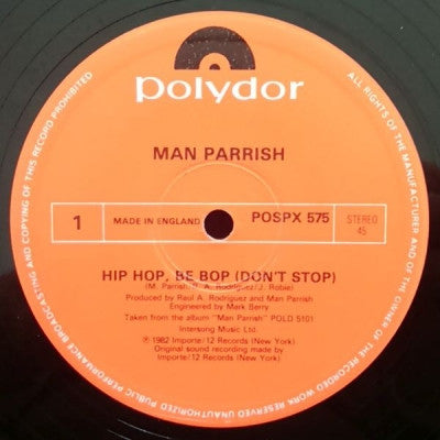 MAN PARRISH - Hip Hop Be Bop (Don't Stop)