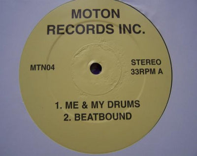 MOTON RECORDS INC. - Me And My Drums / Beatbound / Home Sweet Home / We'll Have A Nice Day