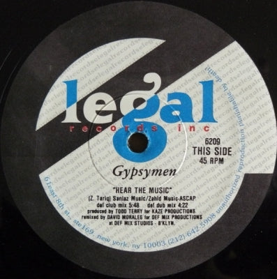 GYPSYMEN - Hear The Music / Bounce