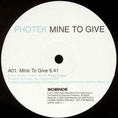 PHOTEK FEAT: ROBERT OWENS - Mine To Give