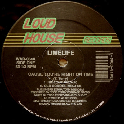 LIMELIFE - Cause You're Right On Time / I Wanna Go Bang