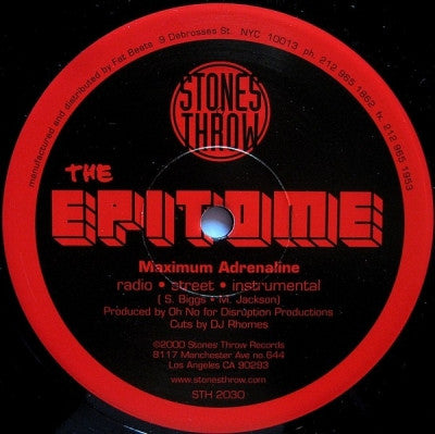 THE EPITOME - Maximum Adrenalin / Earthquake