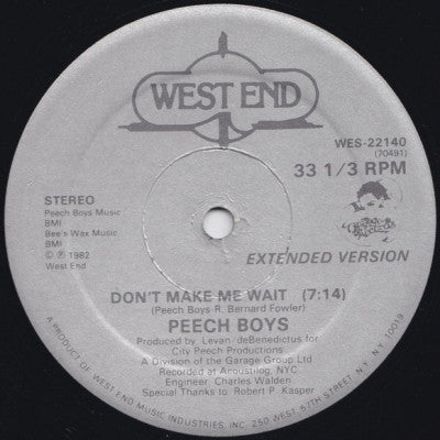 PEECH BOYS - Don't Make Me Wait