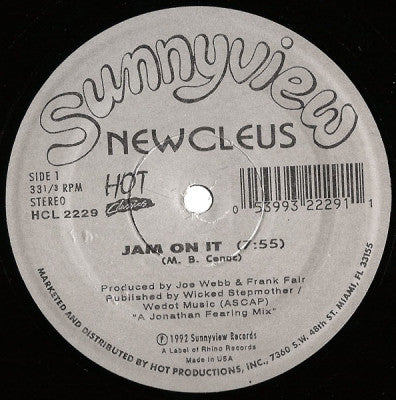 NEWCLEUS / EX'TRA T'S - Jam On It / Ex'Tra T's Boogie (E.T. Boogie)