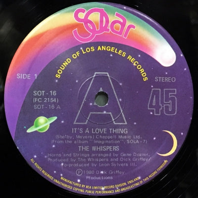 THE WHISPERS - It's A Love Thing / Girl I Need You