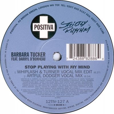 BARBARA TUCKER FEAT DARRYL D'BONNEAU - Stop Playing With My Mind