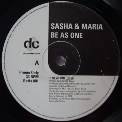 SASHA & MARIA - Be As One / Heart Of Imagination