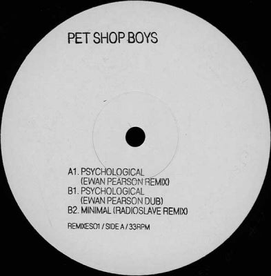 PET SHOP BOYS - Psychological / Minimal