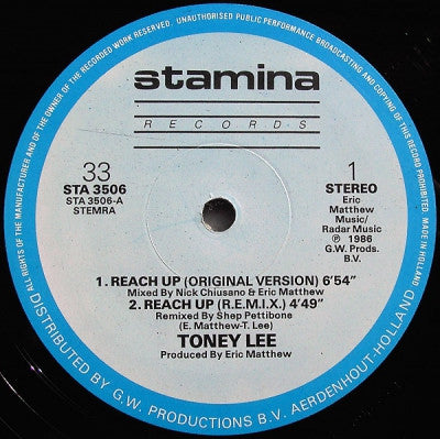 TONEY LEE - Reach Up