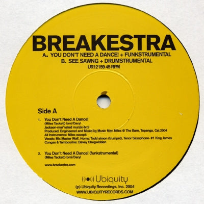 BREAKESTRA - You Don't Need A Dance! / See Sawng