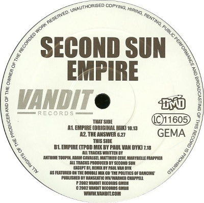 SECOND SUN - Empire