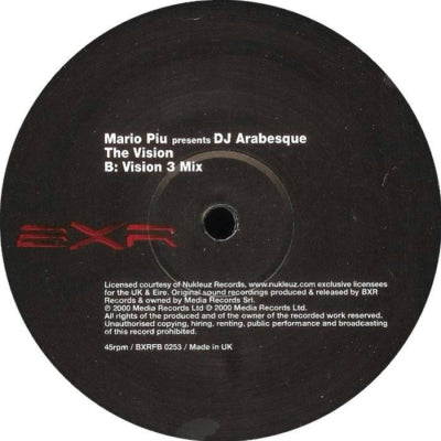 MARIO PIU PRESENTS DJ ARABESQUE - The Vision (Part 2)