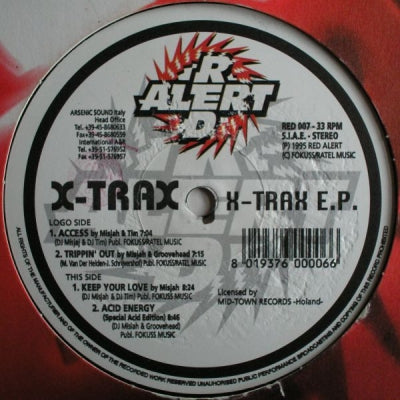 X-TRAX (DJ MISJAH & DJ TIM / DJ MISJAH & DJ GROOVEHEAD) - X-Trax E.P. (Access / The Club / Keep Your Love / Acid Energy)