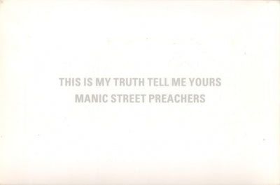 MANIC STREET PREACHERS - This Is My Truth Tell Me Yours