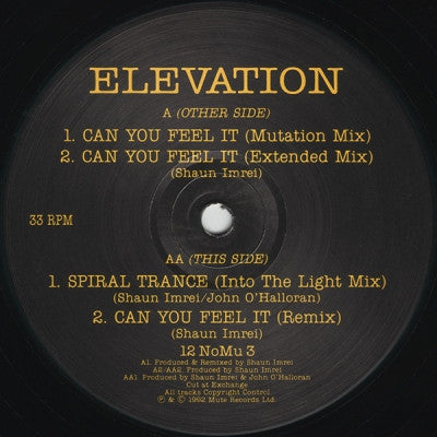 ELEVATION - Can You Feel It / Spiral Trance