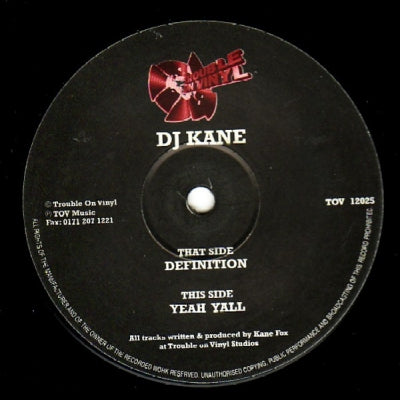 DJ KANE - Definition / Yeah Yall