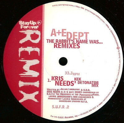A+E DEPT - The Rabbit's Name Was... (Remixes)