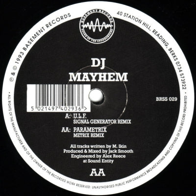 DJ MAYHEM - U.L.F. (Signal Generator Remix) / Parametrix (Metrix Remix)