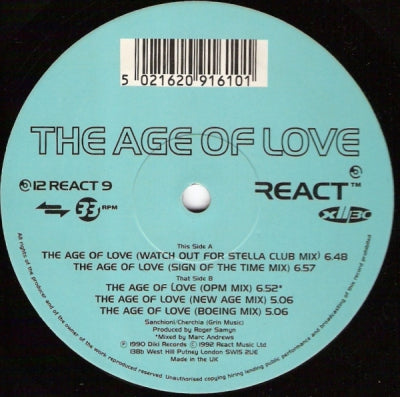 THE AGE OF LOVE - The Age Of Love (The Remixes)