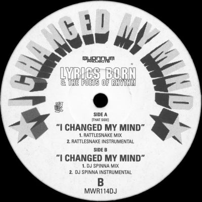 LYRICS BORN & THE POETS OF RHYTHM - I Changed My Mind