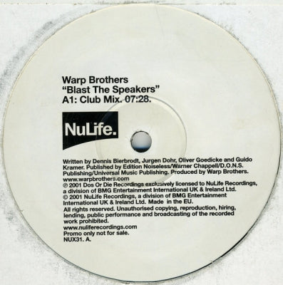 WARP BROTHERS - Blast The Speakers