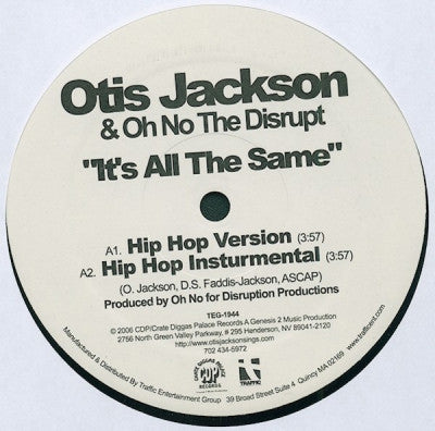 OTIS JACKSON & OH NO THE DISRUPT - It's All The Same