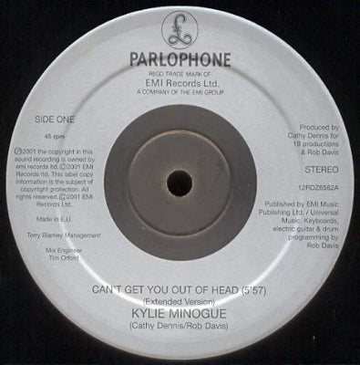 KYLIE MINOGUE - Can't Get You Out Of My Head