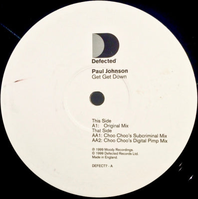 PAUL JOHNSON - Get Get Down