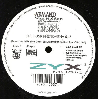 ARMAND VAN HELDEN - Old School Junkies : The Funk Phenomena / Work Me Gadamit / Mecca Toast