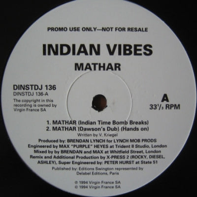 INDIAN VIBES (PAUL WELLER) - Mathar