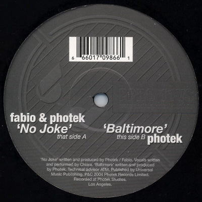 FABIO & PHOTEK - No Joke / Baltimore