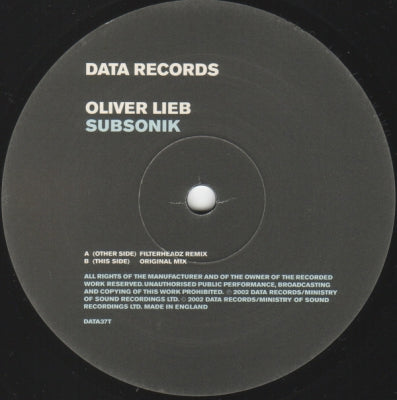 OLIVER LIEB - Subsonik