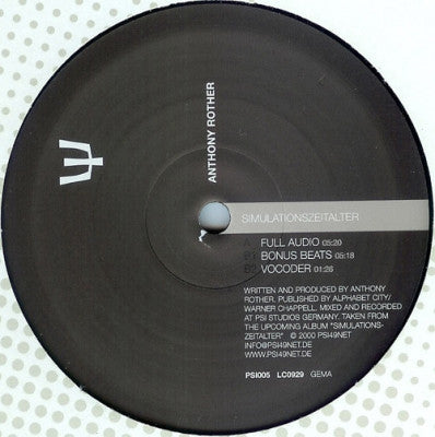 ANTHONY ROTHER - Simulationzeitalter