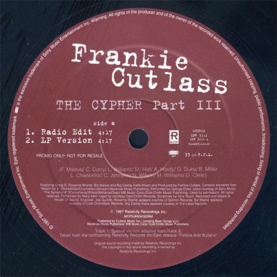 FRANKIE CUTLASS - The Cypher Part III