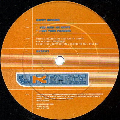 HAPPY DIVISION - You Make Me Happy / I Got Your Pleasure