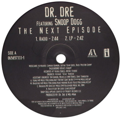 DR. DRE FEATURING SNOOP DOGG - The Next Episode